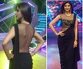 Shilpa Shetty in black Sari on Nach Baliye 6 Semi final night